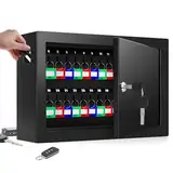 Nebakne Schlüsselschrank mit 50 Schlüsseln, Diebstahlschutz, Schlüsselschlossbox mit Schlüsselanhängern, verstellbarer Schlüssel-Organizer Wandtresor für Auto, Büro, Haus, Garage, Mietgeschäft
