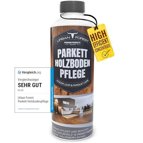 Holz Bodenreiniger & Bodenpflege für Innen und Außen | Pflege & Reiniger Böden | Boden reinigen wie Profis mit Parkett Holzbodenpflege von URBAN FOREST 1000ml