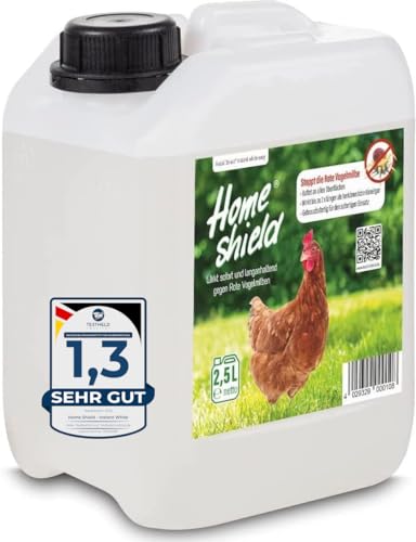 Home Shield Instant White Easy Milbenspray - Anti Milben Mittel für Hühner gegen Rote Vogelmilbe im Hühnerstall - 2,5 L Kanister