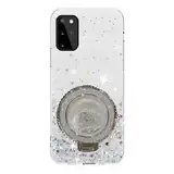 Rnrieyta Miagon Treibsand Ständer Hülle Glitzer für Samsung Galaxy S20 Plus,Cute Dünn Crystal Schutzhülle Weiches Bling Transparent Case Bumper mit Flüssig Halter Kickständer