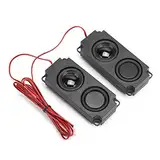 KIMISS 5W 8Ohm Lautsprecher DIY 5W 8Ohm Schwarz Abs 8Ω 5W Tragbarer Schwerer Bass für Audio-Hohlraum 40 Mm Magnetischer Doppellautsprecher für TV