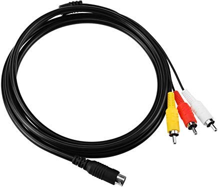 RUITROLIKER AV Audio RCA Audio Video Kabel Schwarz für Saturn 10 Pin Adapter