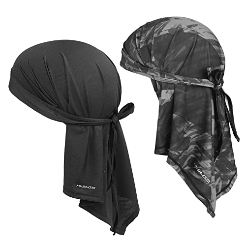 HASAGEI Bandana Atmungsaktiv Kopftuch Face Bandana Schnell trocknend Durag Elastisch Bandana Herren Halstuch Sport Bandana Kopftuch (Schwarz+Mix)