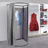 OUBUBY Umkleidekabine, Freistehende Umkleidekabine Tragbare Umkleidekabine für Bekleidungsgeschäfte Sichtschutzfenster Verdunkelungsumkleidekabine Geeignet für Einkaufszentrum, Bekleidungsgeschäft