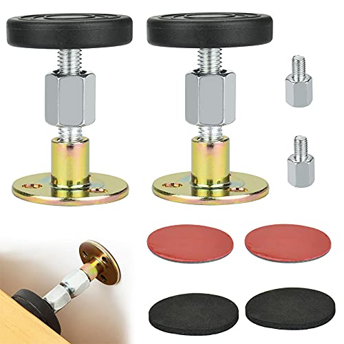 ANTHYTA 2 Stück Anti Shake Bettrahmen Verstellbares Kopfteil Stopper Raumwand Bettgestell Adjustable Bettgestell mit Gewinde Thread Frame Teleskop-Unterstützung für Bett Schrank Sofa Zimmerwand