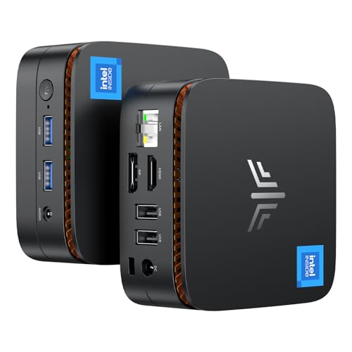 NiPoGi E1 Mini PC Intel Twin Lake N150(Aufgerüstet N100) Unterstützt W-11 Pro 16 GB RAM 256 GB M.2 SSD, Desktop PC Mini Computer 4K@60HZ UHD Dual Display HDMI+DP 1.4/Dual Bande WiFi/BT4.2/RJ45/VESA