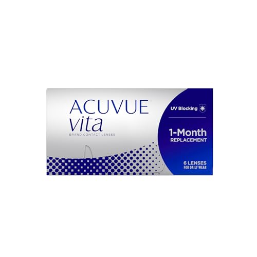 ACUVUE Vita Monatskontaktlinsen mit komfortablem Tragegefühl – Den ganzen Monat lang – -1,75 dpt & BC 8.4 – Mit UV Schutz & durchgängig hohem Feuchtigkeitsgehalt – 6 Linsen