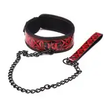 WreGmgg Halskette weiches Leder mit Verstellbarer Kette Red Diamond, Yoga T