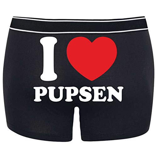 Spaß Kostet Männer Boxershort mit Spruch I Love Pupsen Größe S bix 5XL