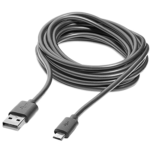 Numskull 4 m langes Premium-PVC-Kabel für Xbox One und PS4-Controller, Micro-USB-Ladekabel, funktioniert mit Smartphones/Tablets (4 m Länge) (PS4)