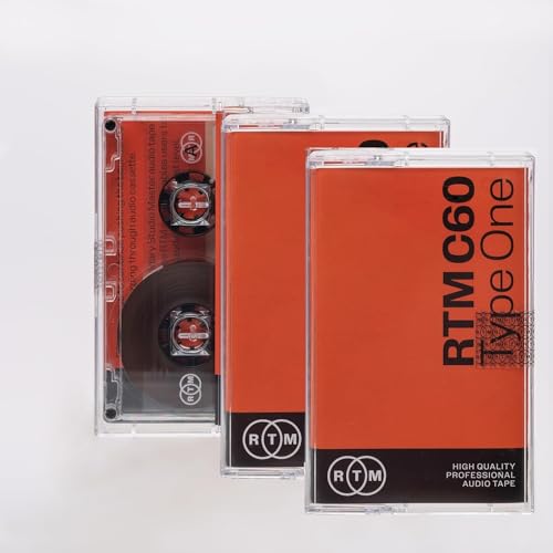 RTM C60 | Type 1 | 60-Minuten Low Noise Musikkassette | Studio Qualität | Ideal für Musikaufnahmen | 3er-Pack