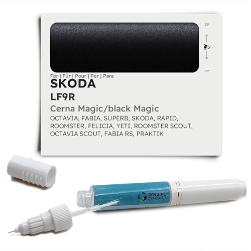 Genuine Colors Lackstift CERNA Magic Black LF9R für Skoda Schwarz Octavia Fabia SUPERB Rapid ROOMSTER Felicia YETI Scout RS PRAKTIK