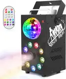 700W Nebelmaschine mit Discokugel,LED Licht Discokugel Nebelmaschine mit Funkfernbedienung,Bunte Sprühgeräte Passend für Halloween Weihnachten Party Hochzeitsfeiern Bühnenauftritte