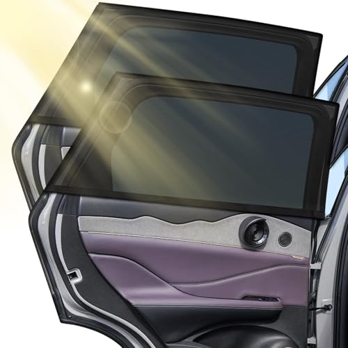 2 Stück Sonnenschutz Auto Baby mit UV Schutz, Autofenster Sonnenblende für Kinder, 110×75CM Dehnbarer Sonnenschutz für Das, Universal passend für die meisten 99% Autos, Privatsphäre Für Ihre Familie