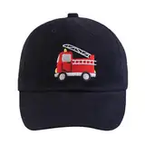 LGWJHCY Baseball Cap, Fire Engines Baseball Cap, UV Protection Baseball Cap, Adjustable Baseball Cap, Cotton Baseball Cap, Summer Hat Boys Girls One Size 2-5 Years（Black）