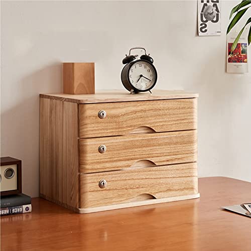 Schreibtisch-Box aus Holz mit abschließbaren Schubladen verschönert Ihre Dateien und Bürobedarf mit diesem stylischen Aktenschrank Nizer (Ebenen 1/2/3/4 erhältlich)