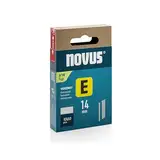 NOVUS TOOLS Nägel 14 mm, 1000 Tacker-Nägel vom Typ J/14, Schiebeschachtel, zur Befestigung von Zierleisten und anderen Hölzern