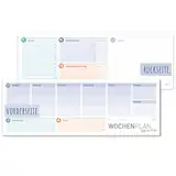 Häfft® Wochenplaner Block quer ohne festes Datum "Office Life" 50 Blatt - Terminplaner undatiert mit To-do-Liste, Zielen & mehr - nachhaltig & klimafreundlich