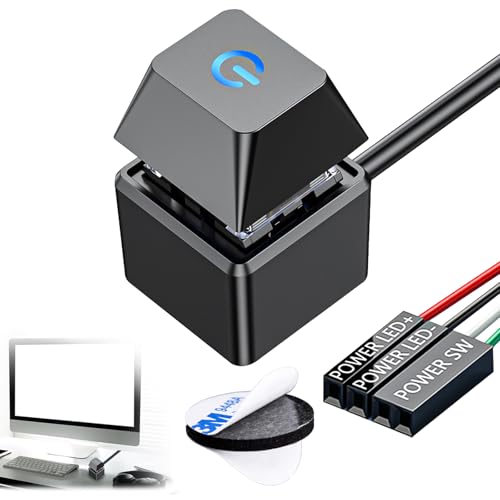 Pc Power Button Netzschalter Des Desktop-Computers Desktop-Pc-Computer-Power-Tastenschalter Externer Fernstart Pc Motherboard Power on off Knopf Verlängerungskabel mit LED-Licht 1.8m