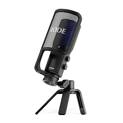 RØDE NT-USB+ Professionelles USB-Mikrofon für Profi-Audioaufnahmen direkt auf dem Computer oder Mobilgerät, schwarz