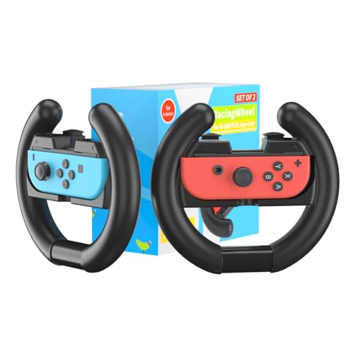 Switch Lenkrad für Nintendo Switch Joy Con Controller, Switch Racing Wheel Grip Fit Mario Kart 8 Deluxe für Switch OLED Joy Con, 2 Pack Switch Mario Kart Lenkrad für Switch Zubehör