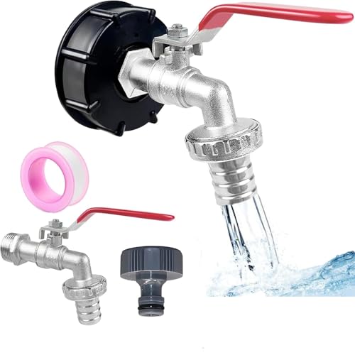 Ibc Tank Zubehör, Ibc Auslaufhahn, Auslaufhahn, Ibc Adapter, Kugelhahn Mit 3/4 Zoll Anschluss Ibc Adapter Für Wassertank, Für Wassertank Wasserhahn, 1000l Wassertank, Kugelauslaufhahn