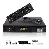 PremiumX Satelliten-Receiver HD 520SE-B FTA Digital SAT TV Receiver DVB-S2 FullHD HDMI SCART 2X USB Multimedia-Player, Astra Hotbird vorprogrammiert