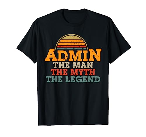 Admin Retro Vintage Männer Hacker IT Computer Geschenk T-Shirt