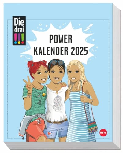 Die drei !!! Tagesabreißkalender 2025: Tipps von Kim, Marie und Franzi und Fakten über die drei Ausrufezeichen in einem coolen Kalender 2025 für jeden ... cm, mit Aufsteller (Tagesabreißkalender Heye)