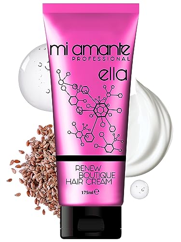 Mi Amante Ella Renew Haar Styling Creme – Intensiver Hitzeschutz für Haare Glätteisen, haarkur trockene haare, anti frizz creme, Styling für glänzendes Finish, Kein Ausspülen- 175ml