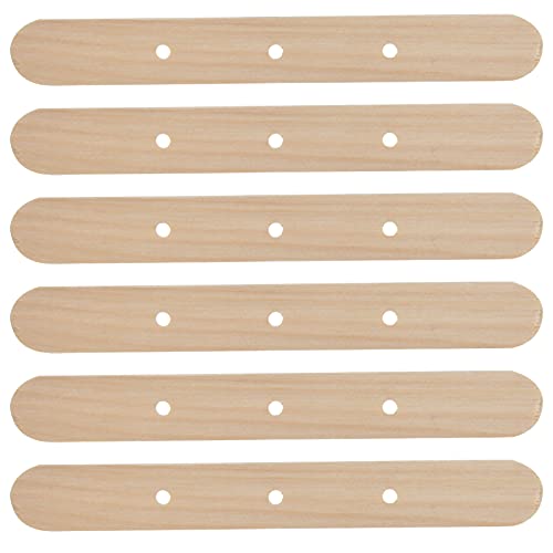 Wiederverwendbares Holz -Wachs -Kernhalter für die Herstellung von Kerzen - 50pcs Kerzen -Wickelhalter, Umweltfreundliche Accessoires für Kerzenproduktion (150 * 20mm3 Löcher)