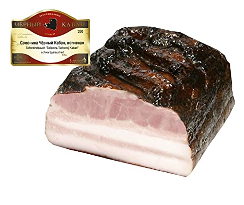 Schweinebauch schwarzgeräuchert Bauchspeck сало "Чёрный Кабан" копченое 250g