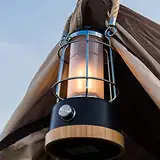 HARPER LIVING Wiederaufladbare LED-Laterne im Retro-Stil, 6 W, 370 Lumen, 5000 mAh, dimmbar, Farbwechsel, für Wohnzimmer, Garten, Camping, Angeln, Wandern, Stromausfälle