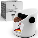 TIPITOPI Kaffee Klopf Box weiß - Ihr Barista Zubehör für den sauberen Kaffeegenuss, Knock Box, Abschlagbehälter für Siebträgermaschinen