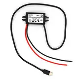 Bauer Electronics | DC-DC 8V-32V zu 5V Spannungs-wandler USB-C 3A 15W | USB Buchse 12-V 5-V Strom-adapter USB Netzteil 24-V USB Spannungs-wandler Buck Converter Step-down Ladegerät Volt Lade-regler