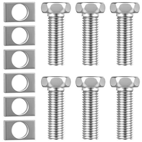 6 Schrauben Muttern für Batterie für Motorrad Roller,Batterie Schrauben Motorrad, Motorrad Batterie Schrauben,6mm Ersatz Schrauben Klemmen für Rollerbatterie Batterie (Schrauben&Muttern)