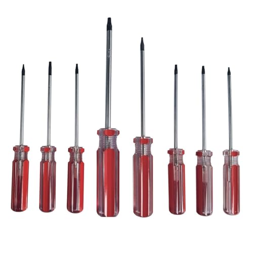 8-teiliger Torx Schraubendreher Set, 75mm magnetischer Torx Treiber Stern Bit Schraubendreher für Computer Reparatur, Automobil Werkzeuge und Haushaltsgeräte T4-T15