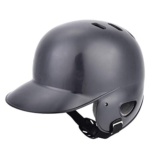 Xinwoer 【??? ???? ?????】 Luftloch am oberen Wimperhelm, Sport-Baseball-Wimperhelm-Schutzausrüstung mit Bügel für Erwachsenen Kind-Jugendlichen(schwarz)