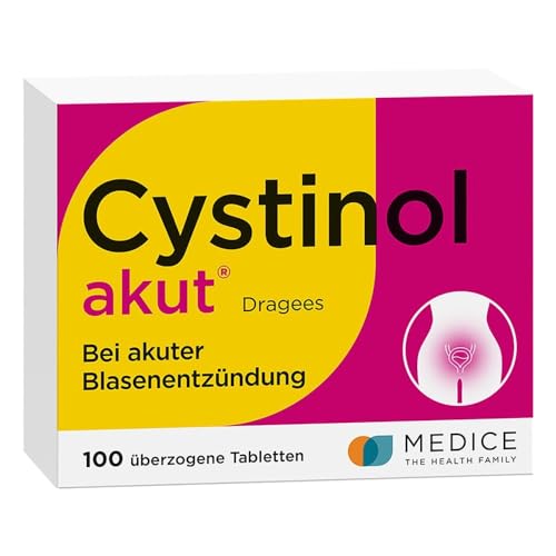 Cystinol akut 100 Dragees - bei Blasenentzündung & Harnwegsinfektion - akut & antibakteriell - pflanzlich - ohne Antibiotika