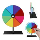 Dhqkqg Glücksrad Zum Drehen, 20 cm Glücksrad Zum Selbstgestalten,8 Spinning Prize Wheel Spielzeug,Acryl Drehendes Preisrad Mit Abnehmbarem Ständer,Für Karneval, Gewinnen Von Fortune-Spin-Spielen Bunt