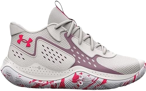 Under Armour Unisex Kinder Grade School Jet '23 Basketballschuh, 300 White Clay Misty Purple Beta