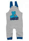 United Labels Sesamstraße Latzhose für Jungen - Krümelmonster Hose mit Hosenträger Overall Cookie Monster Grau (as3, numeric, numeric_86, numeric_92)