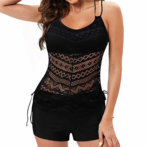 Unterhemd Atmungsaktiv Herren Zweiteiler Badeanzug Bademode Spitzenbadeanzüge Baden Hohe Frauen Mit Bottom Push-Up Bandage Kurzer Anzug Badeanzug Taille Swimwears Tankinis Set Auto Bekleidung Herren