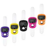 Gvolatee 5 Stück Fingerzähler, Finger Counter Clicker Reihenzähler Mini Handzähler,5 Digit LCD-Display für Inventur, Sport, Marketing, Flugzeug, Golf (Zufällige Farbe)