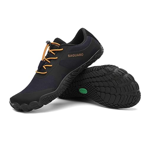 SAGUARO Barfußschuhe für Herren Barfuss Schuhe Damen Zehenschuhe Traillaufschuhe Wide Toe Box Fitnessschuhe Barefoot Shoes Mit Zero-Drop Solhe Lapislazuli Blau,Gr.47