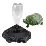 Wasserspender für Reptilien | Wasserspender Schildkröte | Automatisches Ladegerät für Wassertank | Zubehör für Wassertränke für Haustiere, Reptilientränke, New second generation water dispenser black,