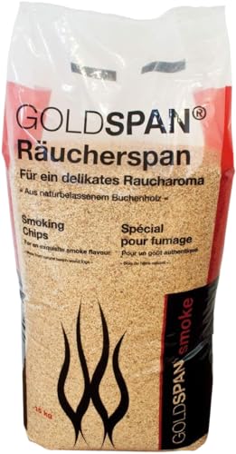 Goldspan smoke I Räuchermehl I B 20/160 extra fein I Körnung 3,0-10,mm I 15kg