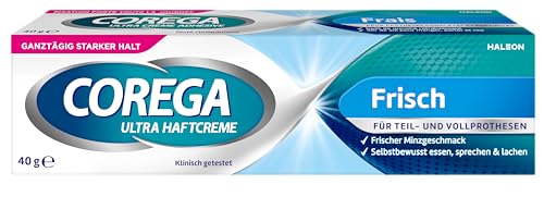 Corega Ultra Haftcreme Frisch für Zahnersatz/dritte Zähne, 1x40g