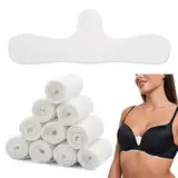 Zoruam 10 Stück BH-Einlagen Schwitzen Wiederverwendbare Baumwoll BH Unterbrust Schwitzschutz Pads, Atmungsaktiv für Sport & Stillzeit, Damen BH Einlagen Schwitzen Extraweich Sommer