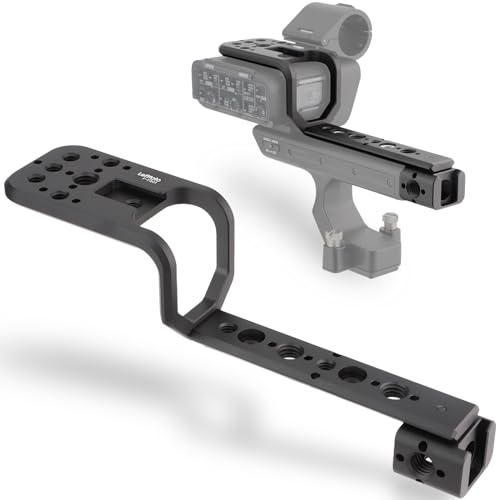 LEFTFOTO Griff-Verlängerungs-Rig, kompatibel mit XLR-Griffeinheit für Sony Cinema FX3 FX30, Verlängerungshalterung mit Kaltschuh, NATO und 1/4-Zoll-20 und 3/8-Zoll-16-Gewinde